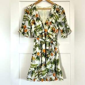 Lost + Wander Mini Dress -Limonada, Tropical Print